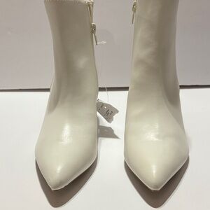 Elegant White Women's Ankle Boots